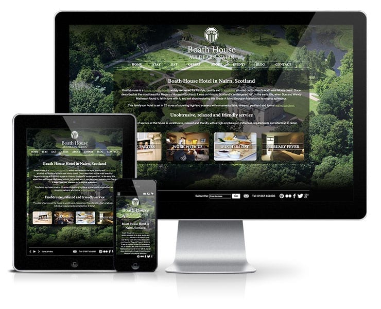 Boath House Hotel Responsive Wordpress Website