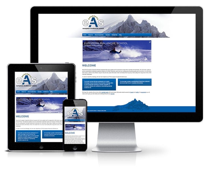 European Avalanche School Responsive Wordpress Website Design